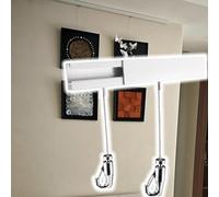 riel colgar cuadros Riel para colgar cuadros para galerias/ museos, Kit para colgar cuadros para estudio fotográfico/ Hogar/ Oficina/ Escuelas, Kits de rieles para colgar cuadros con accesorios(2m/6.6