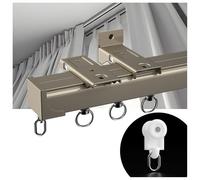 Riel corredizo de aluminio para puerta de granero, divisor de habitación de 1 capa, montaje en techo/pared, riel de 1,4 m para puertas de ducha, decoración moderna del hogar, fácil de instalar