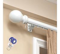 Riel Cortina Para Montaje En Techo O Pared, 2.0 4.0 6.0 M Rieles De Cortinas Techo In Alluminio Resistentes Barra De Cortina Für Raumteiler, Balkon, Privatsphäre(Blanca,5.50 m-18 ft)