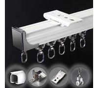 Riel Cortina Simple De Servicio Pesado, Kit De Riel De Cortina De Aluminio, Cortina De Techo/pared, 100cm, 110cm, 120cm, 130cm, 140cm, 150cm, 200cm, 300cm, 400cm, 500cm, 600cm(Color:B,Size:600cm/19.7f