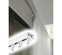 Riel Cortina Techo Carril para Cortina de Techo Empotrado, Varilla para Ventana Balcón Ducha Oculta Disimulada, Sistema Partición para Habitación Hospital Privacidad(White,29ft/348in/884cm)