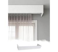Riel Cortina Techo Cornici a Soffitto per Finestre, Copertura Superiore per Bastone Tenda Privacy per Doccia, Soggiorno e Camera da Letto, Solo Scatola per Mantovana(310cm/122in/10.2ft)