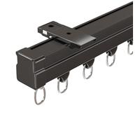 Riel Cortina Techo Flexible, Barra Metal Cortinas, Palanca Silenciosa para Puertas Ventanas Varillas y Clavos Barra de Cristal(White,Top,100cm/3.3ft)