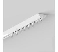 Riel Cortina Techo Rails de Cortina Super Delgada,Varillas de Cortina de Montura de Techo de Metal for Ventanas de Laurel/Balcón/Furgoneta/Patio, Nanos Pista Silenciosa Vía Recta(White,5.3M/17.3FT)