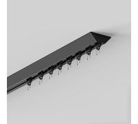 Riel Cortina Techo Rails de Cortina Super Delgada,Varillas de Cortina de Montura de Techo de Metal for Ventanas de Laurel/Balcón/Furgoneta/Patio, Nanos Pista Silenciosa Vía Recta(Black,3.2M/10.4FT)