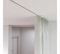 Riel Cortina Techo Sistema de Riel de Cortina Empotrado Techo Abatible, Barra de Riel de Cortina Empotrada Invisible para Patio/ Mirador/ Furgoneta/ Ducha, 1m-6m de Longitud Opcional ( Color : White ,