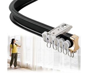 Riel curvable de aluminio de 100 a 660 cm, riel curvado ajustable para instalaciones de techo y pared, divisor de ambientes ideal para espacios de vida y utilidad
