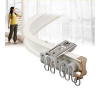 Riel curvo ajustable de aluminio para techo y pared, barra divisora de habitación de 100-660 cm, barra de cortina flexible para espacios de estar/utilidad, solución moderna de diseño interior