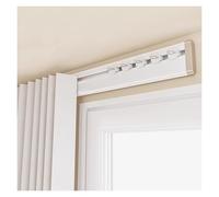 Riel de aluminio blanco ultrafino de 6 mm, divisor deslizante personalizable para balcón, hospital, hotel, apartamento, no se puede doblar para cámper, furgoneta, ducha, montaje en pared de 25 pies