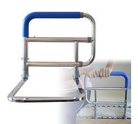 Riel de asistencia de cama para personas mayores, altura y longitud ajustables, asa de seguridad para facilitar el traslado en camas individuales/dobles