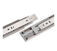 Riel de cajón amortiguador acero inoxidable, carril amortiguación gabinete silencioso con tres bolas deslizantes mano, 2 uds(4512Astainlesssteelbuffer24inch(60cm))