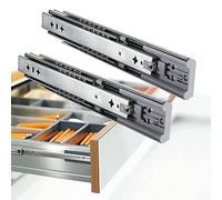Riel de cajones, cuentas de bola de cierre suave, riel deslizante de metal resistente, montaje lateral, para estantes de cocina, autocaravanas, cajones industriales, 1 par, 550 mm, 800 mm