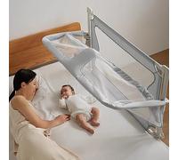 Riel de cama 3 en 1 para niños pequeños, barrera cama infantil, protector cama bebe barrera, rieles de cama de altura ajustable, valla cama infantil, elevación lateral doble, para colchón de 5-35 cm (