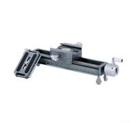 Riel de cardán macro de precisión hecho de aleación de aluminio compatible con rieles guía estándar de 180 mm y ofrece una distancia deslizante ajustable de 160 mm