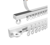Riel de Cortina 30-420cm para Montaje en Techo o Pared, Sin Taladro, Sistema Pista de Cortina Auto adhesivo, para divisores de ventanas y habitaciones, Fácil De Instalar ( Color : Ceiling , Size : 1.1