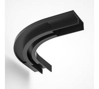 Riel De Cortina Autoadhesivo De 70-600cm para Techo O Pared, Montaje Sin Tornillos Ni Taladros, Pista Silenciosa Vía Recta para Divisor De Ambientes(Negro,10.05cm/4.13in)