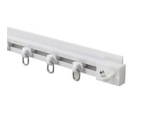 Riel de cortina autoadhesivo de 9.8 pies para techo o pared lisos, sin taladros, tornillos, barra de cortina de montaje en techo fácil de instalar