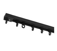 Riel de cortina autoadhesivo sin taladro, barra flexible de 1,8 m para | Diseño flexible con montaje superior o lateral y rodillos silenciosos ultrafinos; disponible en longitudes de 0,5 m a 4 m