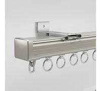 Riel de cortina Barra cortinas 1 2 3 4 5 6M riel de cortina de metal montado en la pared, riel de cortina y accesorios para cortinas pesadas, Separador de ambientes para ventanas de bahía ( Color : Ch