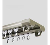 Riel de cortina de alta resistencia de 1,5 a 10 m, barra de techo silenciosa y suave para dormitorio, barra de cortina de aluminio, fácil de instalar, accesorios para decoración del hogar