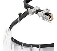 Riel de cortina de aluminio ajustable flexible para techo o pared, fácil de cortar y doblar, ideal para ventanas de ducha, caravanas, separadores de habitación, decoración moderna del hogar