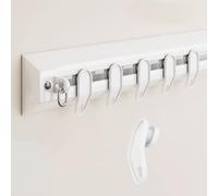 Riel de cortina de aluminio autoadhesivo, sin taladro, barra deslizante para montaje en techo/pared, para armarios y armarios, fácil instalación, ahorra espacio y solución elegante