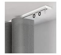 Riel de Cortina de Aluminio Blanco Premium en Forma de V, Resistente y Duradero, para Divisor de ambientes, Resistente a la corrosión, Ideal para Ventana salediza, Oficina, Porche, dormitori