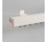 Riel De Cortina De Aluminio Con Paneles Laterales Extendidos Antiluz, Barra De Cortina Silenciosos, Montaje En Techo O Pared Para Dormitorio, Salón, Balcón, Hotel(White walls,240cm(2*120cm))