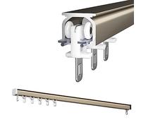 Riel de cortina de aluminio for montaje en techo, corredizo, for pared, decoración del hogar, accesorios for balcones, barras y rieles silenciosos, sistemas de cortinas corredizas.(Metallic - Wall Mou