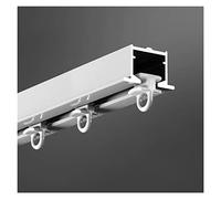 Riel de cortina de aluminio oculto ajustable, riel deslizante de montaje en techo para divisor de habitación, barra de división empotrada de metal comercial, solución separadora de espacio