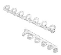 Riel de cortina de aluminio para caravanas y hospitales, 300 cm de largo, duradero, blanco con diseño acanalado, perfecto para privacidad y gestión del espacio