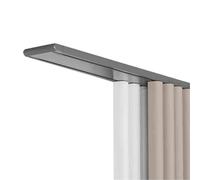 Riel de cortina de aluminio para dormitorio, montaje en techo de bajo ruido, ideal para separadores de habitaciones y cortinas, y diseño elegante para un funcionamiento suave