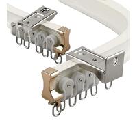 Riel de Cortina de Aluminio, para Montaje en Techo o Pared, de 2,3 pies a 19,7 pies, para Sala de Estar o Dormitorio (Blanco, 3,1 m)