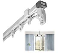 Riel De Cortina De Aluminio, Riel De Techo Extensible, Silencioso Y Liso, 85-330CM Barra de Cortina Extensible, para Salón Dormitorio (Color : Wall Mounted, Size : 1.15-2.1M)