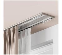Riel de Cortina de Doble Fila, Riel de Cortina de Techo Resistente, Silencioso Riel Cortina Techo, Aluminio/Invisible/Personalizable para Divisor de Habitación,Sala de Estar, Baño(Champagne,3.2m/10.49