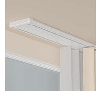 Riel de cortina de doble riel for techo, sistema de riel de cortina de aluminio resistente y silencioso, rieles deslizantes for cortinas, separador de ambientes for dormitorio(C,3.1m(10.2ft))