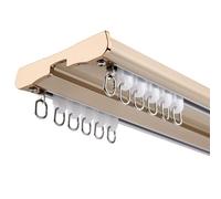 Riel de cortina de montaje en techo resistente, rieles dobles de 12 pies para divisor de sala de estar y dormitorio, funcionamiento suave y silencioso, ideal para decoración del hogar y gestión del