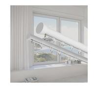 Riel De Cortina De Pared, Pista De Cortina De Aluminio, Rieles De Cortina Silenciosos, Para Cortinas Con Accesorios Para Gazebo Ducha Dormitorio 1-6.0m(White B,1.80M/6ft/2 * 90CM)