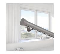 Riel De Cortina De Pared, Pista De Cortina De Aluminio, Rieles De Cortina Silenciosos, Para Cortinas Con Accesorios Para Gazebo Ducha Dormitorio 1-6.0m(Champagne a,5.0M/16.4ft/4 * 125CM)