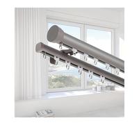 Riel De Cortina De Pared, Pista De Cortina De Aluminio, Rieles De Cortina Silenciosos, Para Cortinas Con Accesorios Para Gazebo Ducha Dormitorio 1-6.0m(Gray B,1.20m/3.9ft)