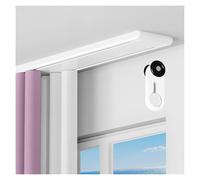 Riel de Cortina de Techo, 1m-6m Barra Cortina Doble Techo, Riel de Cortina de Techo Silencioso Riel de Cortina Oculto de Aluminio para Baño Dormitorio Hospital Oficinas(White,5.2m(17.1ft))