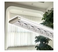 Riel de cortina de techo de aleación de aluminio ligero con perchas, juego de ganchos resistentes para ducha de RV y riel al aire libre (blanco, 2,25 m), perfecto para cortinas y cortinas