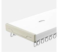Riel de cortina de techo de aluminio duradero con gancho enrollable, ideal para sala de estar, divisor de montaje lateral o superior, sistema deslizante para decoración del hogar