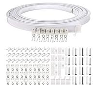 Riel de cortina de techo flexible para colgar en el techo, para ventana, divisor de habitación