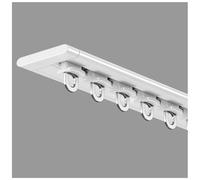 Riel De Cortina De Techo Invisible, Barra De Cortina Con Rodillos Silenciosos, Balcón, Ducha, System De Pista De Cortina(White,8.2FT/250CM)