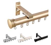 Riel de cortina de techo para separadores de habitaciones, aleación de aluminio, funcionamiento silencioso, protección de privacidad, fácil instalación