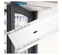 Riel de cortina de techo, rieles de aluminio dobles ultrafinos para un deslizamiento suave, divisor de habitación, funcionamiento silencioso para sala de estar y dormitorio, montaje en techo de 8 pies