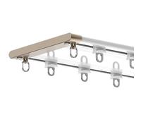 Riel de cortina de techo, sistema de doble riel, aleación de aluminio resistente fácil de instalar, accesorios de montaje duraderos para colgar cortinas y cortinas