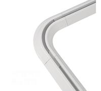 Riel De Cortina De Techo Ultrafino, Conectores De Esquina, Barra De Cortina Separadora De Ambientes, Rieles De Cortinas De Aluminio En Forma De V, Viene Con Riel(Size:Conector de esquina,Color:Blanco)