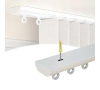 Riel De Cortina Deslizante Vía Recta, Pista De Cortina De Aluminio Resistentes Montaje En Techo, Riel Cortinas Deslizante, Fácil Instalación(3.5m(11.5ft))